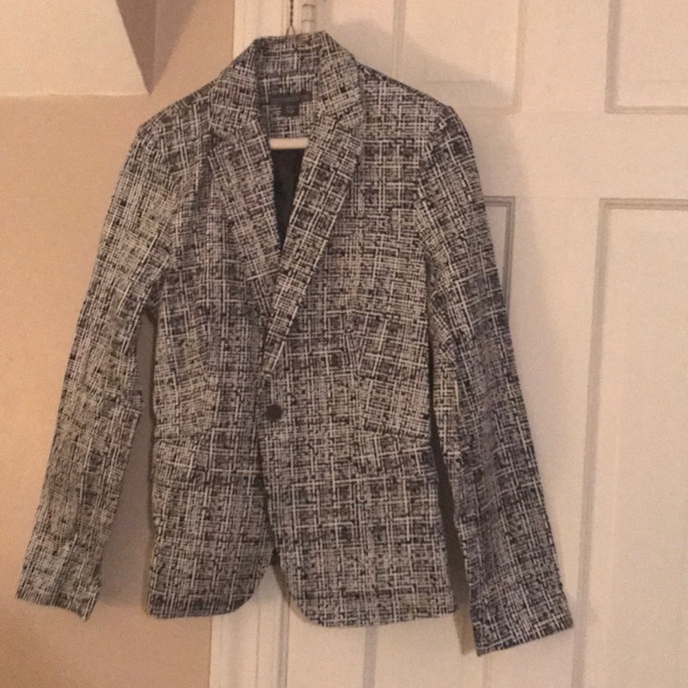 Black and white blazer